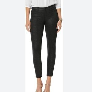 NYDJ NEW Women's 10 Ami Black Raceway Snakeskin Coated High‎ Rise Edgy Pants